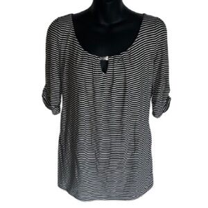 White House Black Market striped knit top size L